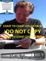 George Thorogood signed microphone mic Bad to the Bone proof Beckett COA STAR