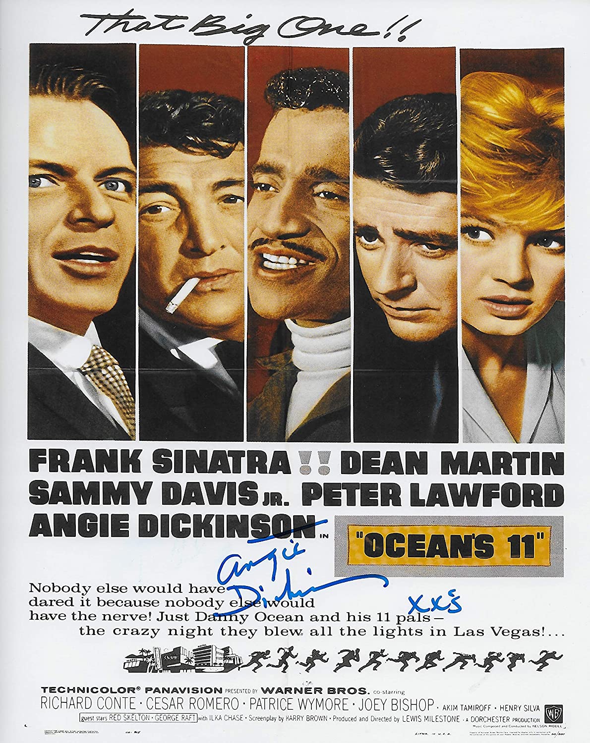 Angie Dickinson actress autographed Ocean 11 8x10 photo proof COA STAR