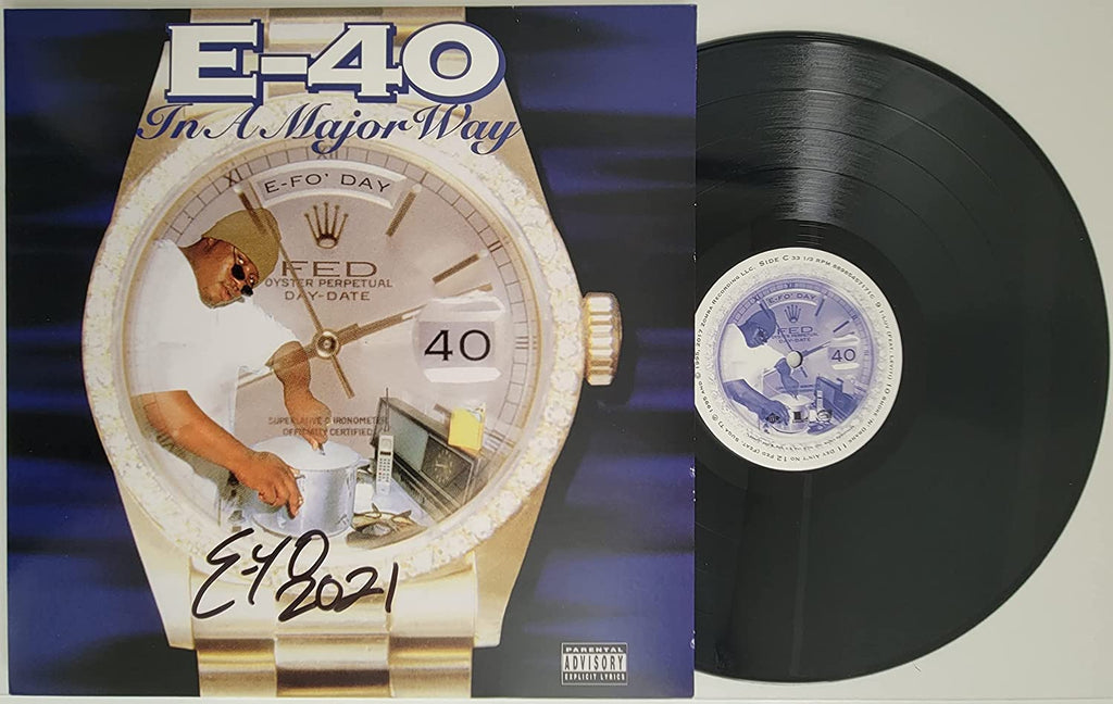Earl Stevens E40 signed autographed In a Major Way album vinyl COA exact proof STAR
