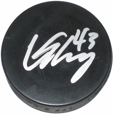 Conor Sheary Washington Capitals Penguins signed Hockey Puck proof Beckett COA