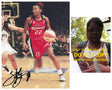 Sheryl Swoopes signed Houston Comets basketball 8x10 photo COA proof autographed,