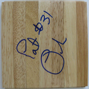 Pat Burke Panathinaikos Real Madrid signed autographed basketball floorboard COA