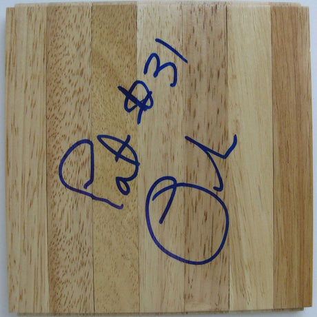 Pat Burke Panathinaikos Real Madrid signed autographed basketball floorboard COA