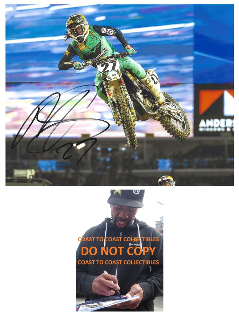 Malcolm Stewart Motocross Supercross Racer Signed 8x10 Photo COA Proof Autographed..