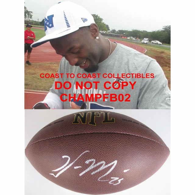 William Moore, Atlanta Falcons, Missouri, Signed, Autographed, NFL Football, a Coa with the Proof Photo of William Signing Will Be Included with the Football