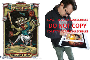 Emek Golan signed 2013 Pearl Jam gig poster 8x10 photo COA exact proof autographed STAR