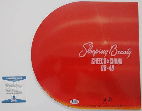 Cheech and Chong signed Sleeping Beauty vinyl record album proof Beckett COA autograph STAR