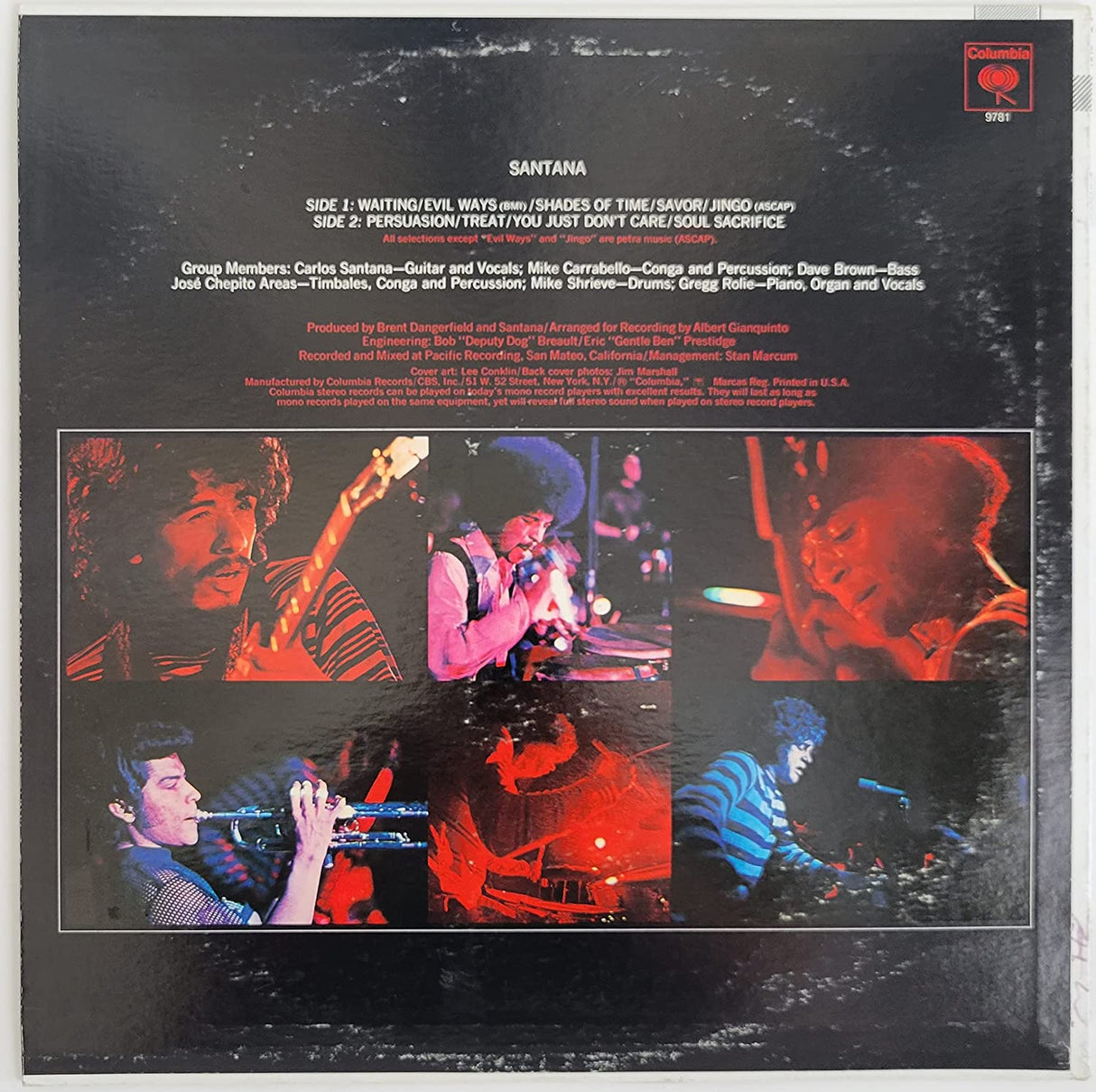 Carlos Santana signed Santana album COA exact proof autographed Vinyl star