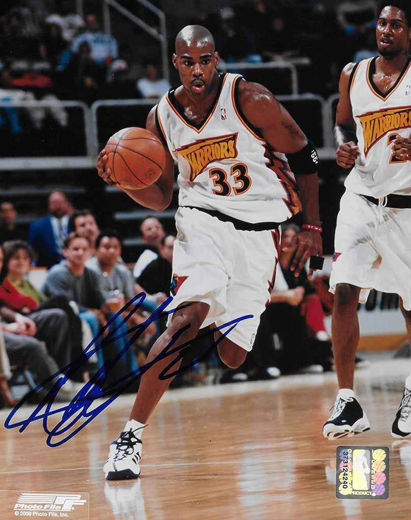 Antawn Jamison signed Golden State Warriors basketball 8x10 photo COA.