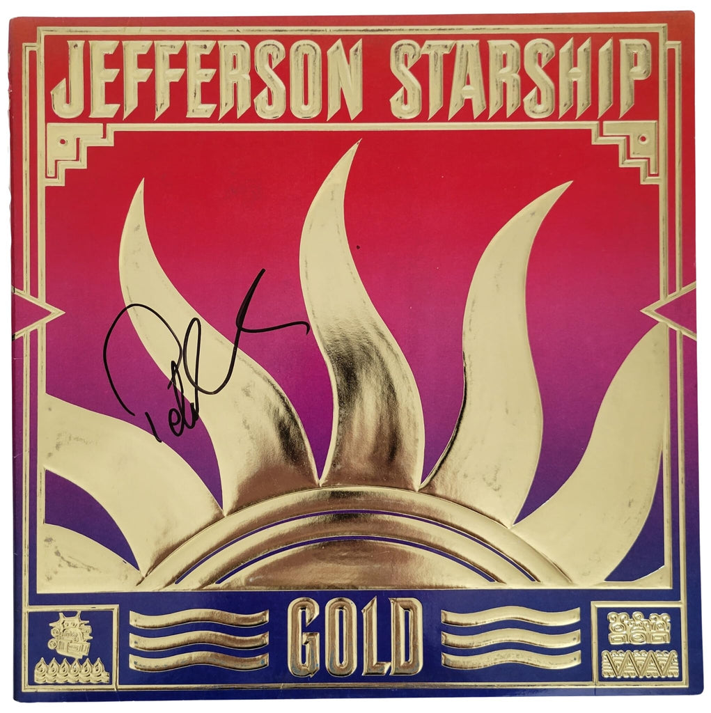 Pete Sears Signed Jefferson Starship Gold Album Vinyl Record COA Proof STAR