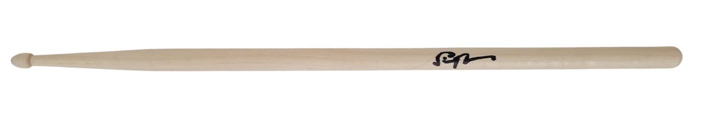 Simon Phillips Judas Priest drummer signed Drumstick COA exact proof Rare autograph star.
