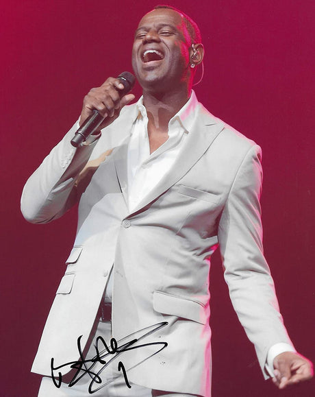 Brian McKnight American R&B Singer songwriter signed 8x10 photo proof COA