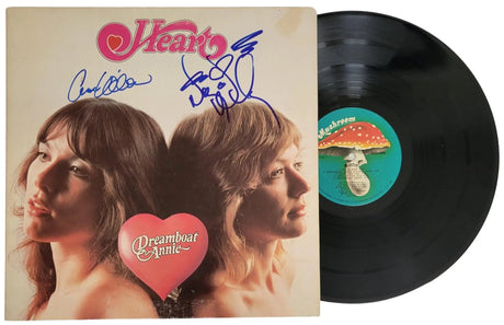 Nancy Wilson & Ann Wilson signed Heart Dreamboat Annie album proof COA autographed Vinyl Record