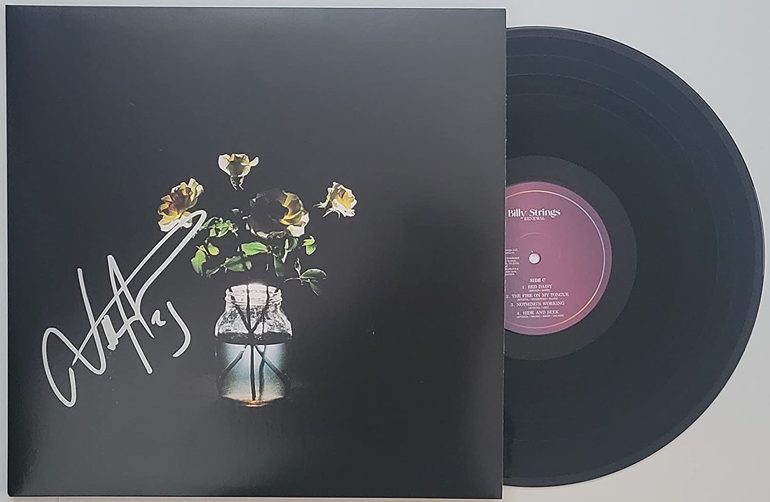 Billy String signed Renewal album vinyl record COA exact proof autographed Star