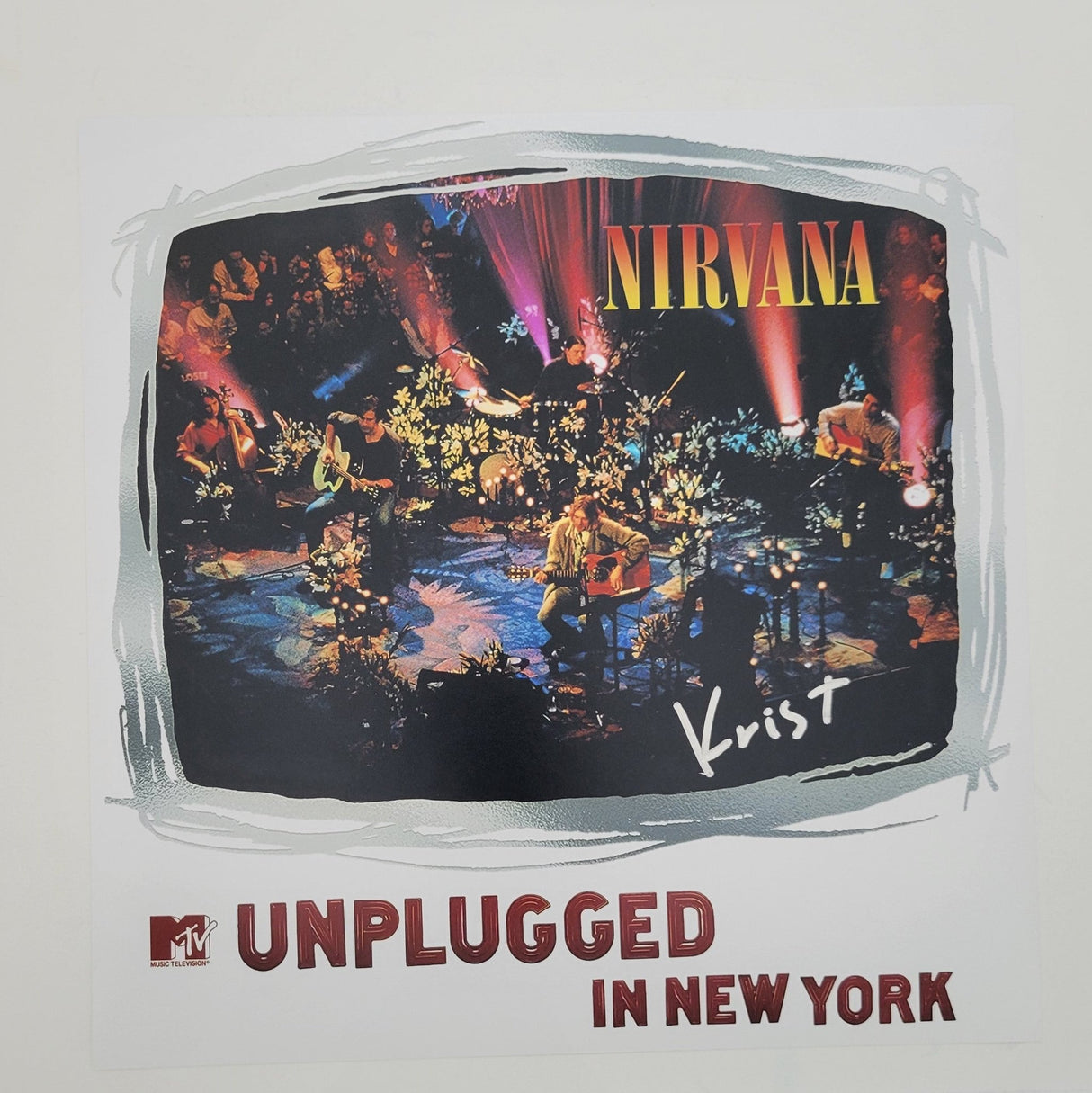 Krist Novoselic signed Nirvana Unplugged 12x12 album photo COA proof autographed STAR
