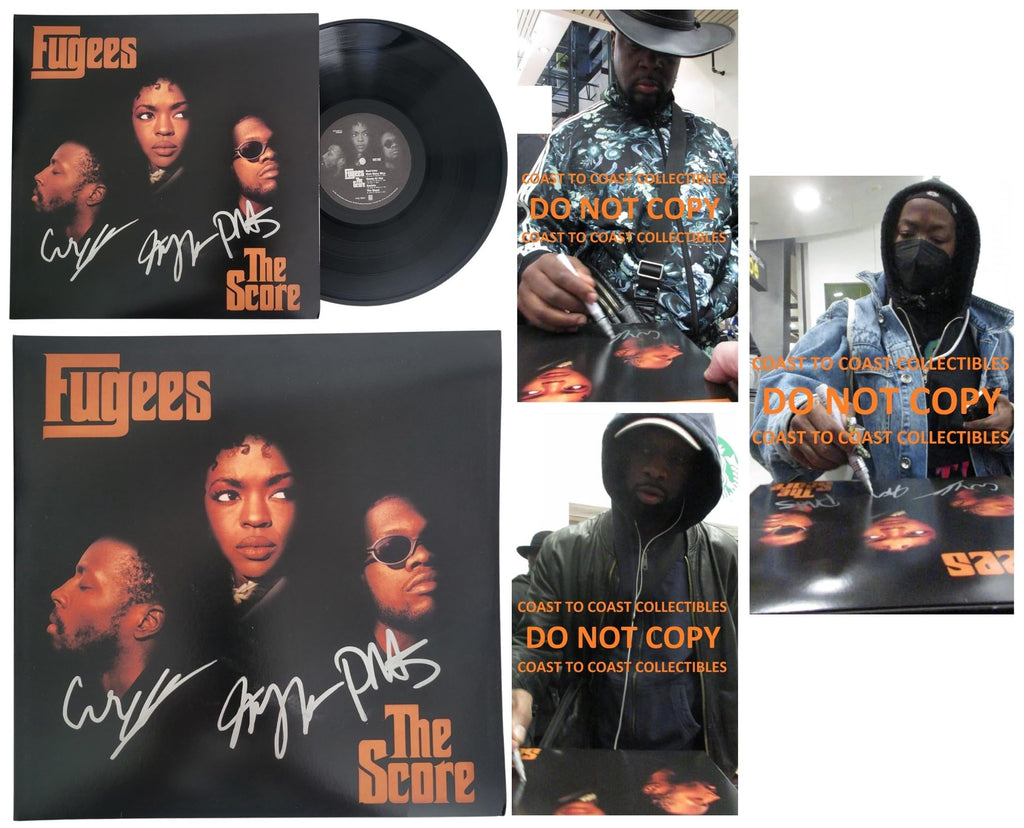 Fugees Signed The Score Album Proof Autographed Vinyl Record Lauryn,Pras,Wyclef