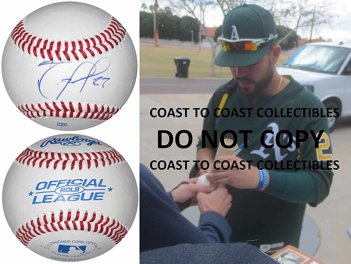 Renato Nunez Baltimore Orioles A's Rangers signed autographed baseball COA proof