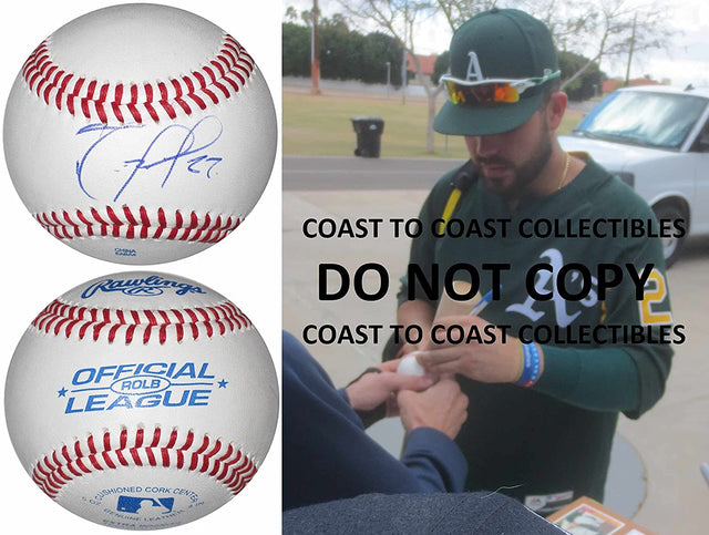 Renato Nunez Baltimore Orioles A's Rangers signed autographed baseball COA proof