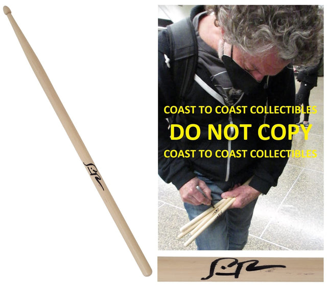 Simon Phillips Judas Priest drummer signed Drumstick COA exact proof Rare autograph star