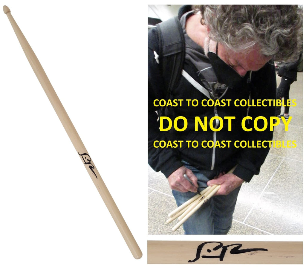 Simon Phillips Judas Priest drummer signed Drumstick COA exact proof Rare autograph star
