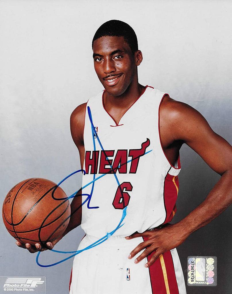 Eddie Jones Miami Heat signed basketball 8x10 photo COA.