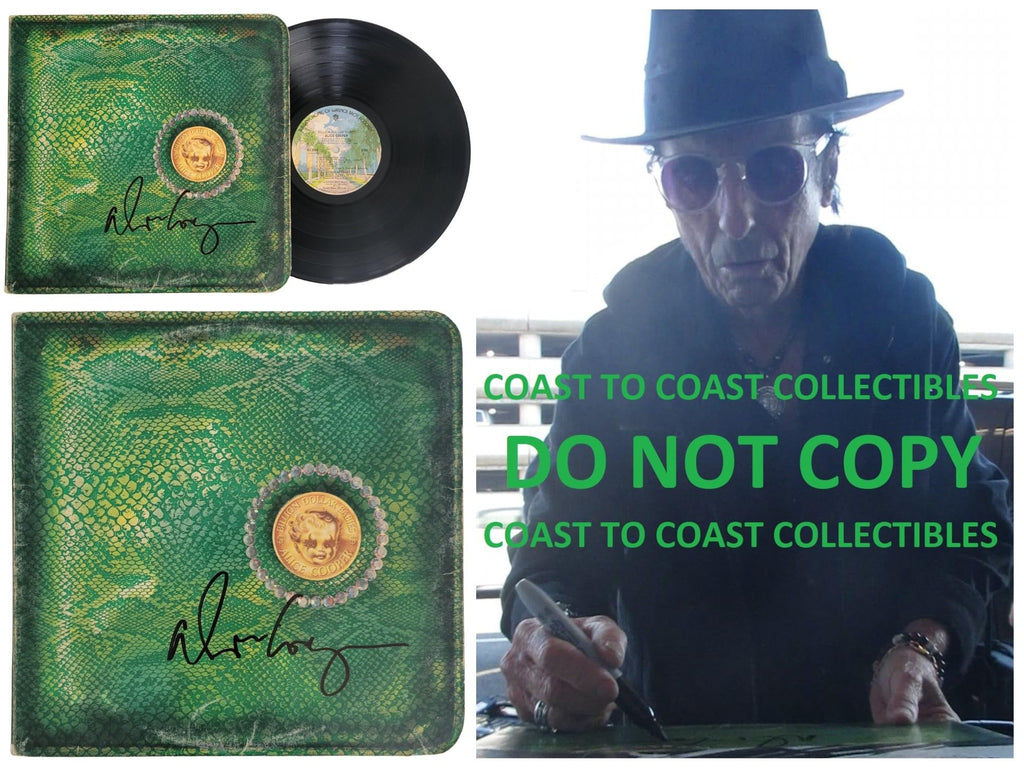 Alice Cooper signed Billion Dollar Babies Album vinyl record Proof COA autographed STAR