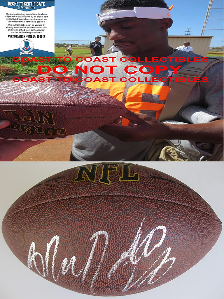 Antrel Rolle NY Giants Cardinals Miami signed NFL football proof Beckett COA autographed