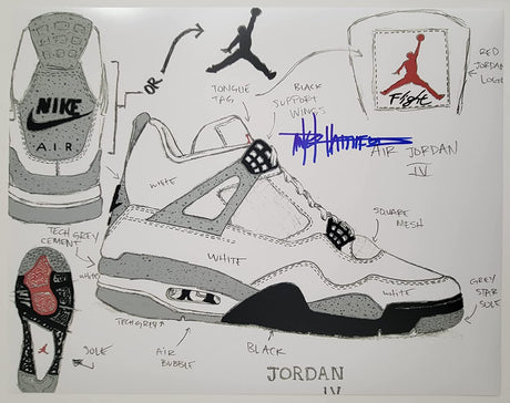 Tinker Hatfield signed Nike Air Jordan IV 11x14 photo COA proof autograph STAR