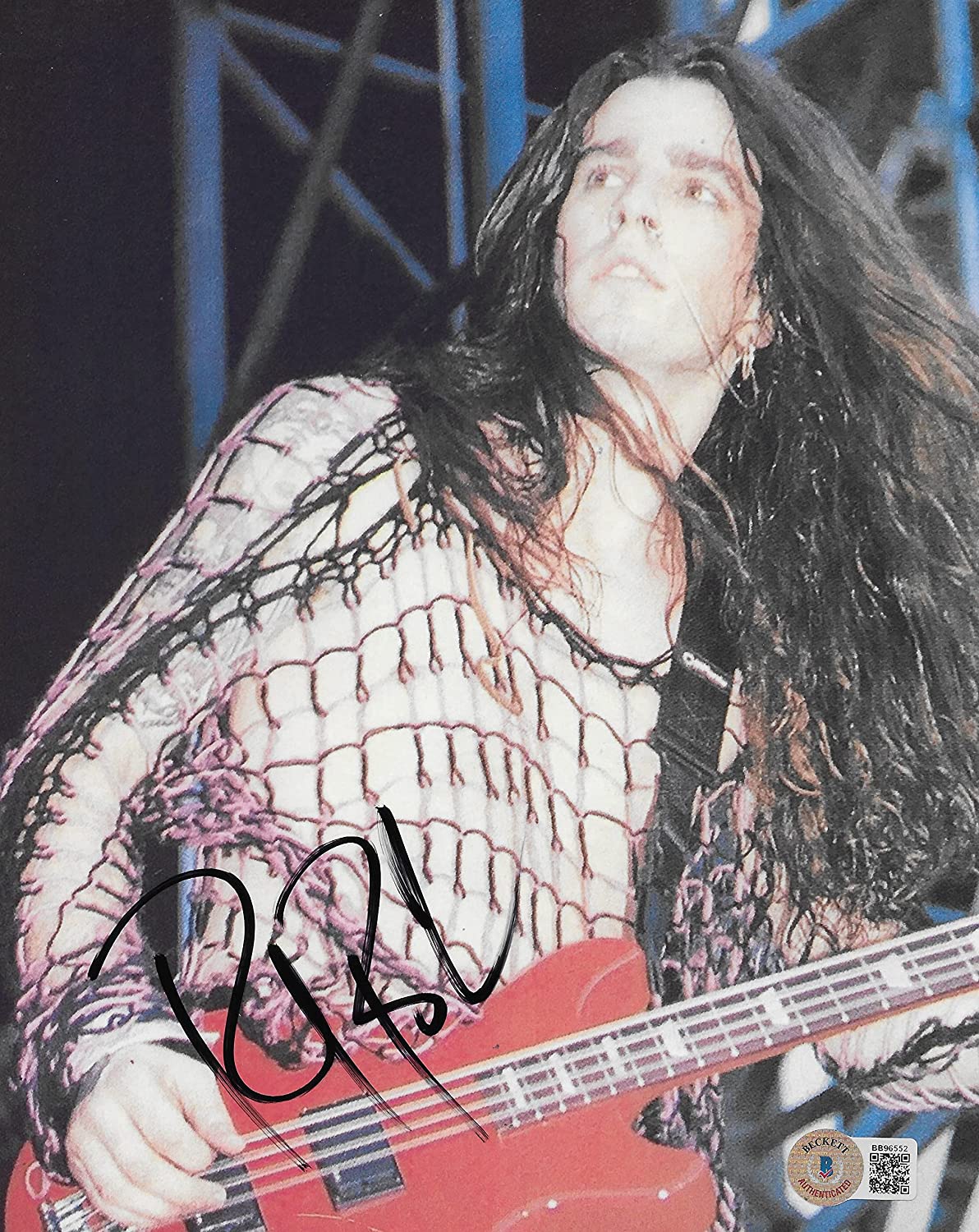 Rachel Bolan Skid Row Bassist signed autographed 8x10 photo proof Beckett COA Star