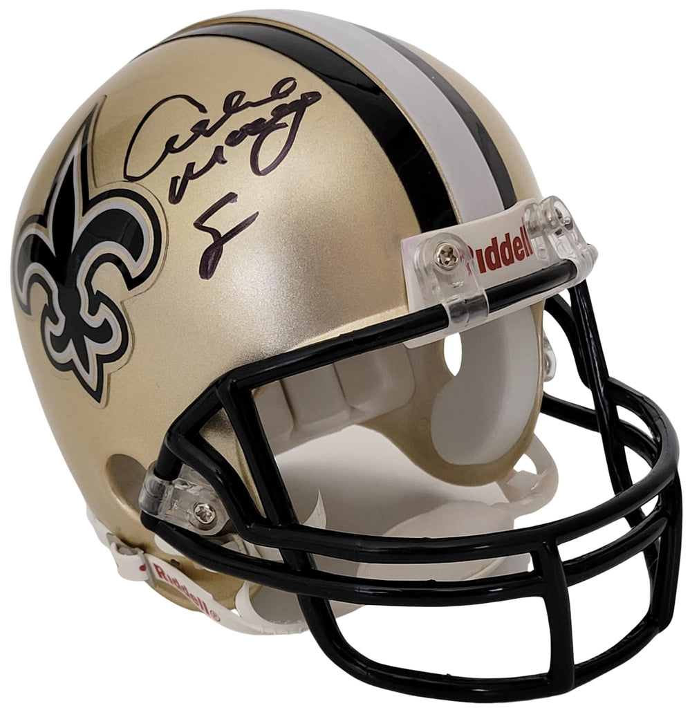 Archie Manning signed New Orleans Saints mini football helmet proof autographed