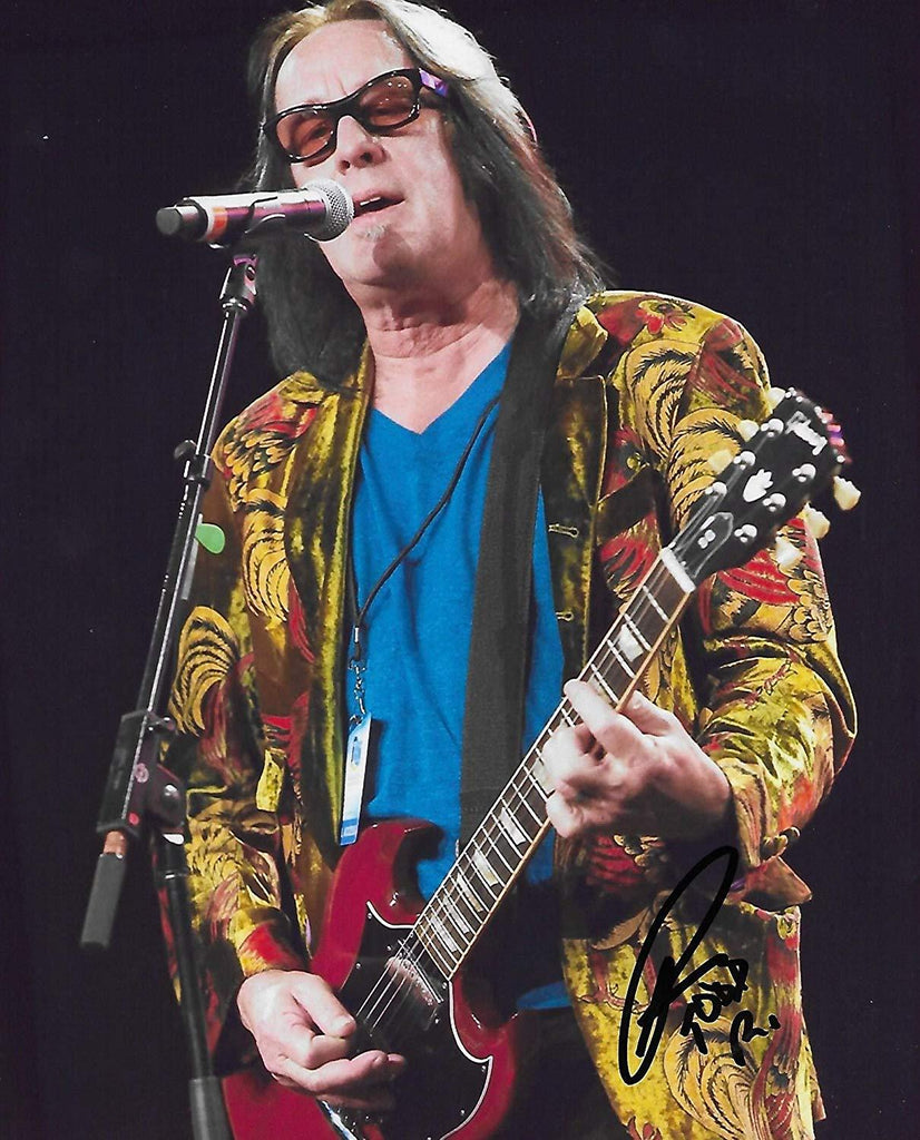 Todd Rundgren Utopia rock star signed, autographed, 8x10 photo,proof COA