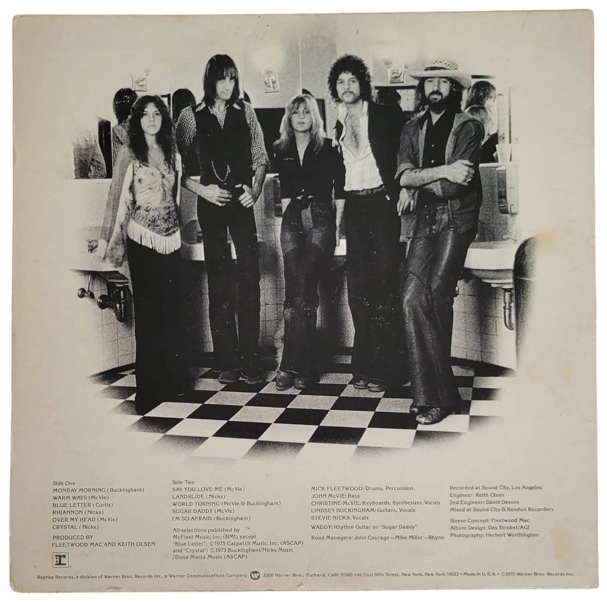 Mick Fleetwood Lindsey Buckingham signed Fleetwood album COA proof Autographed Vinyl Record STAR