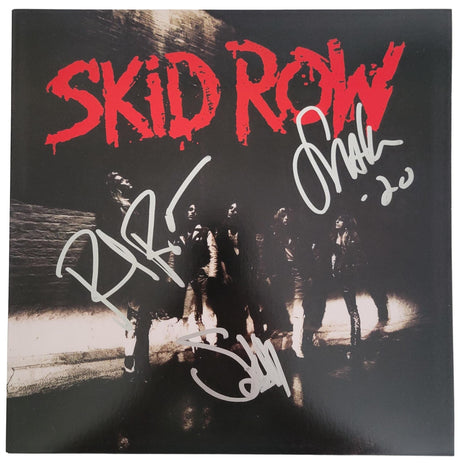 Dave Sabo Scotti Hill Rachel Bolan signed Skid Row Album Vinyl proof COA autographed STAR