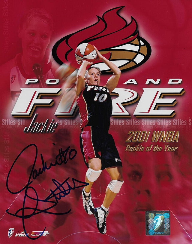 Jackie Stiles Portland Fire signed WNBA basketball 8x10 photo COA.