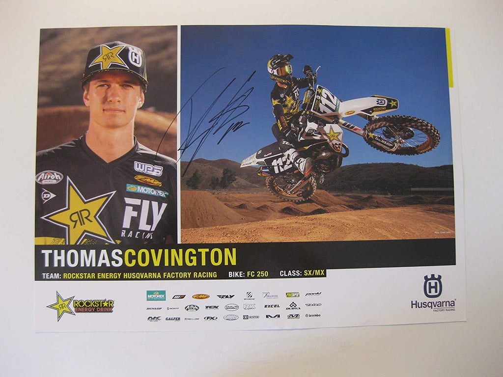 Thomas Covington, supercross, motocross, signed, autographed, 11x17 poster, COA will be included.