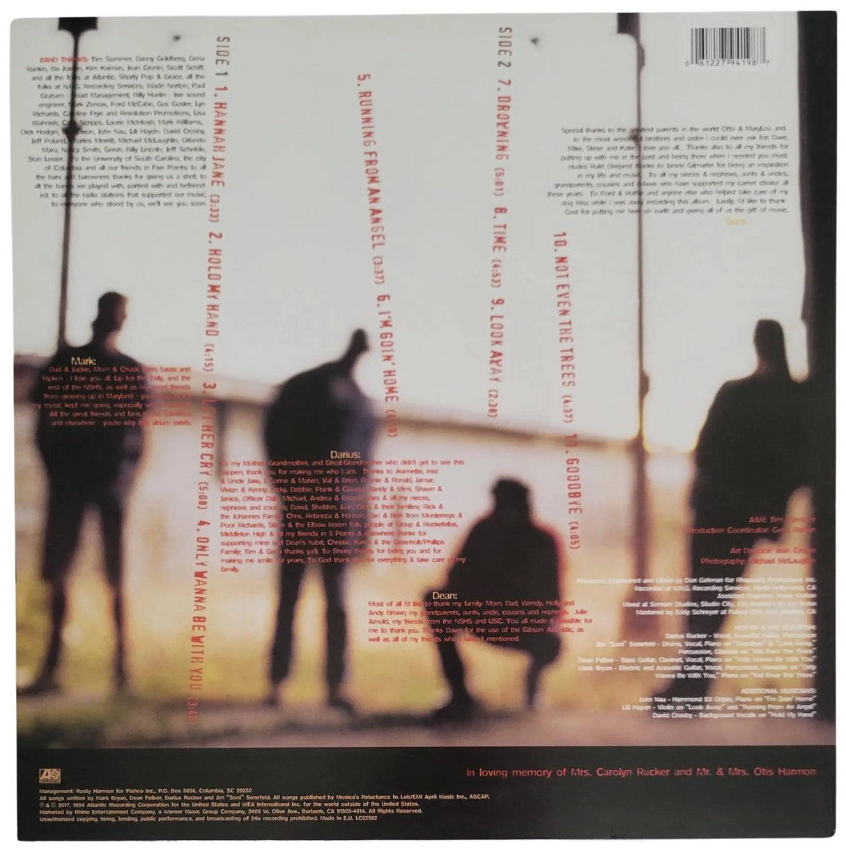 Darius Rucker signed Hootie & the Blowfish Cracked Rear View album COA proof Autographed STAR