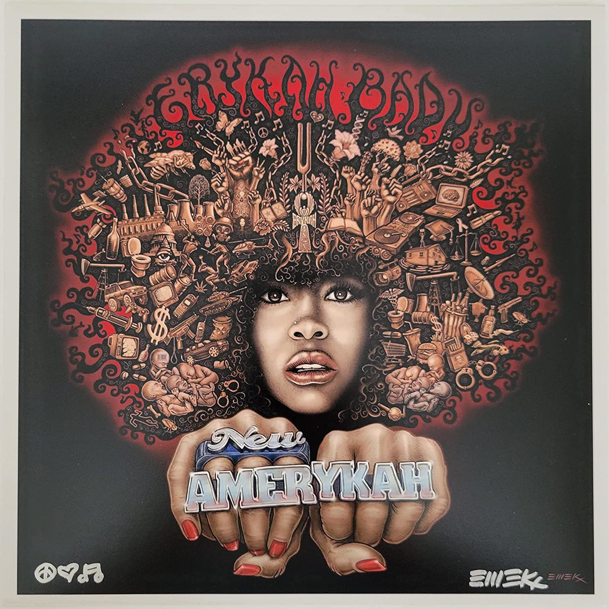 Emek Golan signed New Amerykah part one 12x12 album photo COA proof autographed STAR