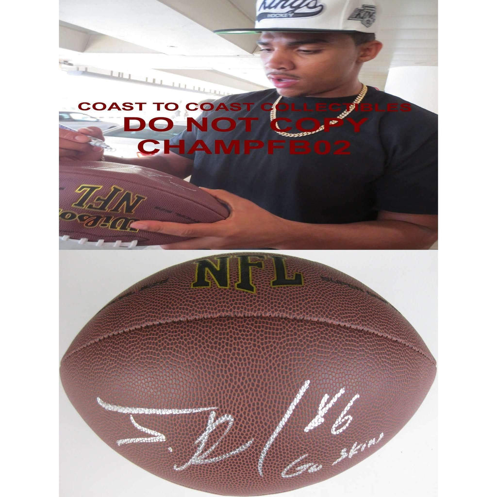 Jordan Reed, Washington Redskins, Florida Gators, Signed, Autographed, NFL Football, a COA with the Proof Photo of Jordan Signing Will Be Included with the Football-