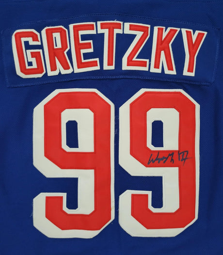 Wayne Gretzky signed Rangers Hockey Jersey exact proof COA autographed