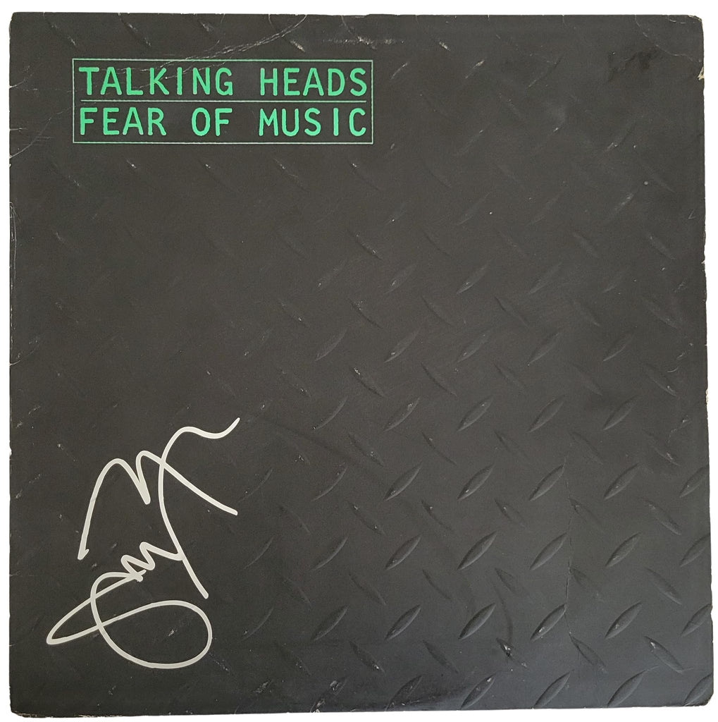 Jerry Harrison signed Talking Heads Fear of Music album vinyl Record COA proof Star