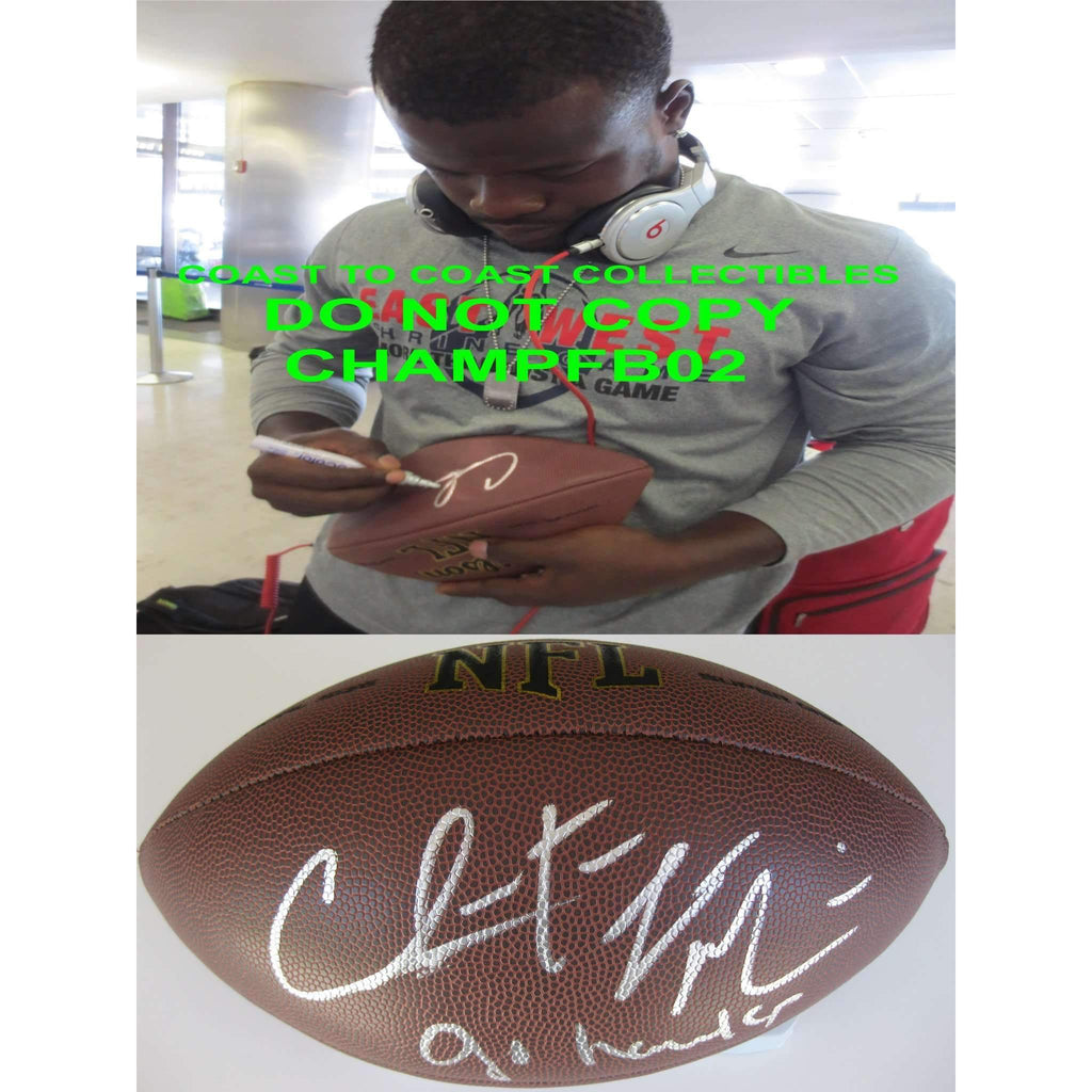 Christine Michael, Seattle Seahawks, Texas A&M, Signed, Autographed, NFL Football, a COA with the Proof Photo of Christine Signing Will Be Included with the Ball