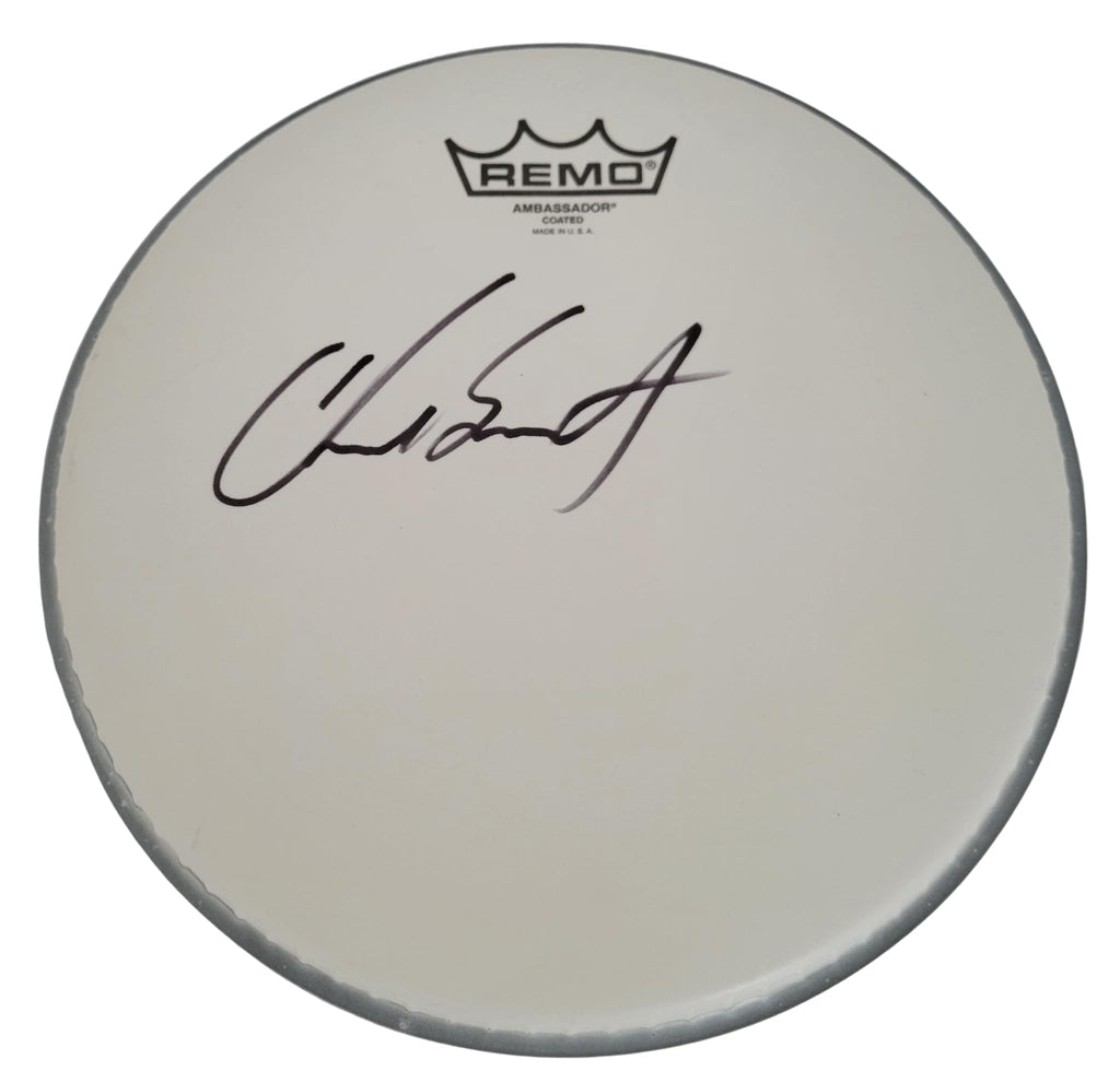 Chad Smith Red Hot Chili Peppers Drummer signed Drumhead COA proof autographed STAR
