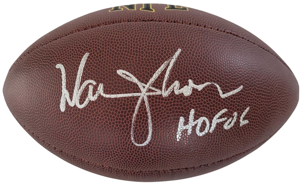 Warren Moon Seahawks Oilers Chiefs signed NFL football proof COA autographed