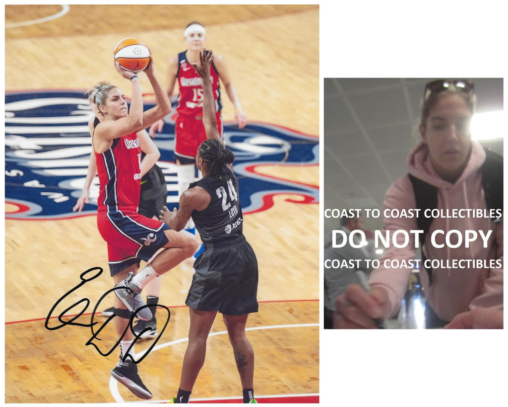 Elena Delle Donne signed Washington Mystics Basketball 8x10 photo COA proof