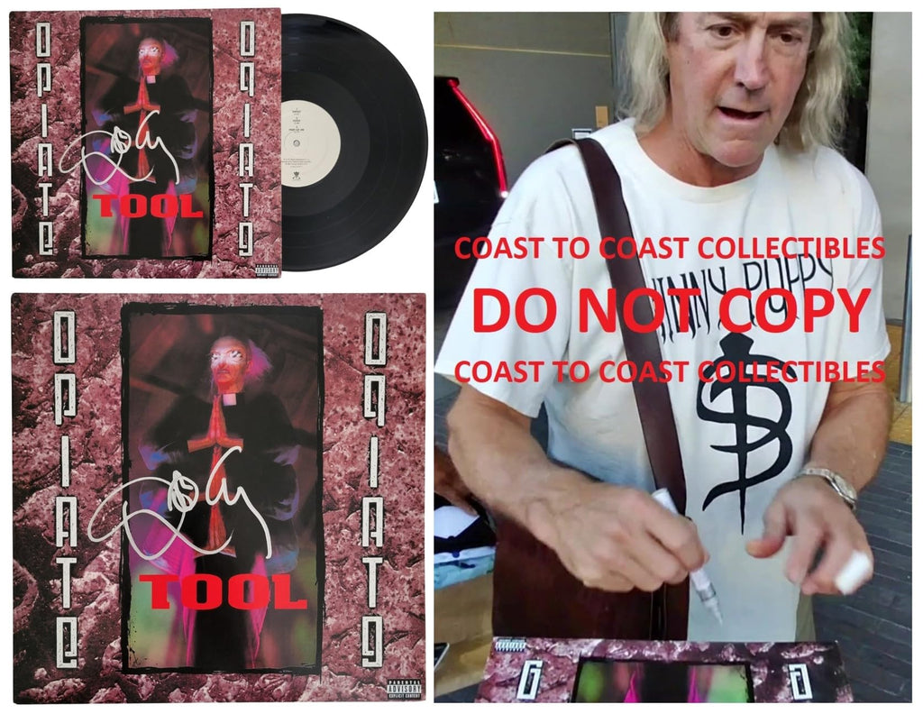 Danny Carey Drummer signed Tool Opiate album Vinyl COA exact proof autographed