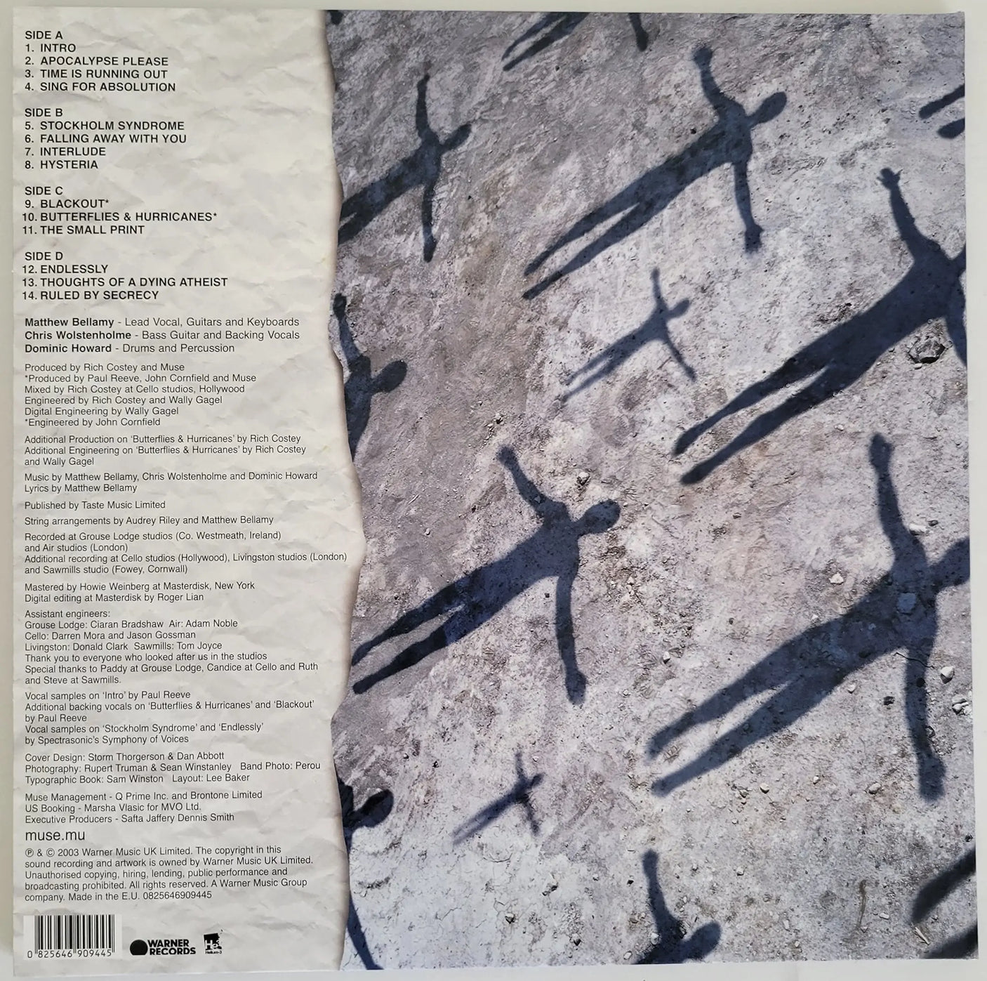 Muse signed Absolution album vinyl record COA proof Matt Bellamy, Chris Wolstenholme, Dominic Howard STAR