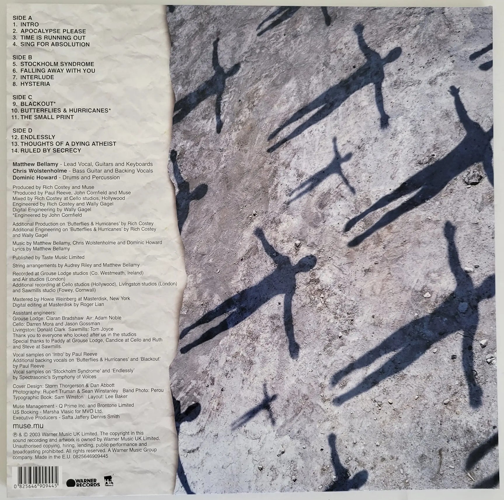 Muse signed Absolution album vinyl record COA proof Matt Bellamy, Chris Wolstenholme, Dominic Howard STAR