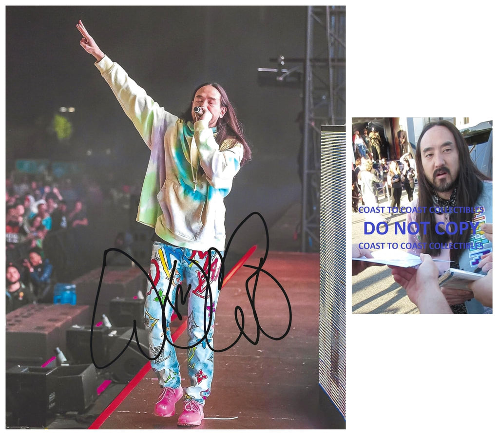 DJ Steve Aoki EDM Music Producer signed 8x10 Photo COA Proof autographed STAR..