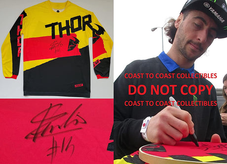 Dylan Ferrandis Supercross Motocross signed Thor Jersey COA proof autographed-
