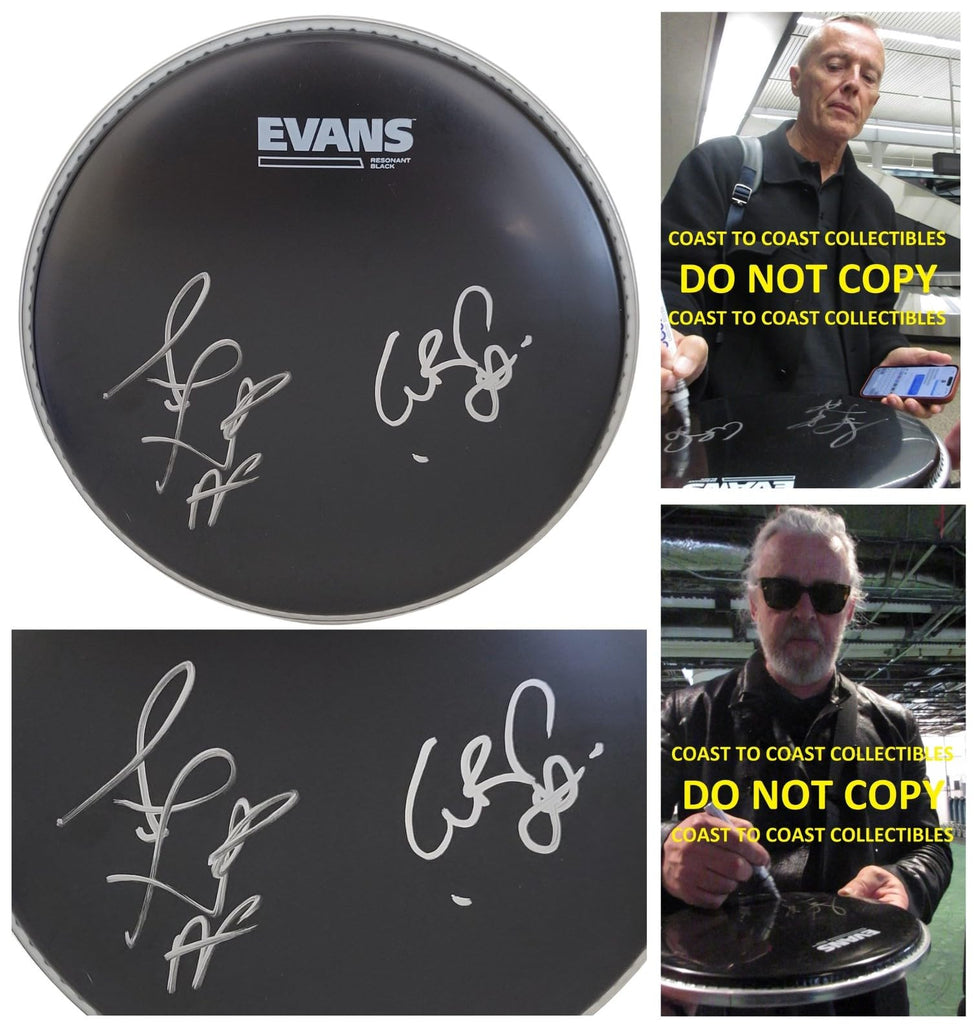 Tears for Fears Curt Smith & Roland Orzabal signed 10'' Drumhead COA proof auto STAR